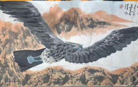 《破壁凌云！王书平 <山河颂>：以松鹰写尽华夏脊梁的万钧之力》